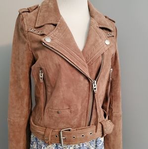 Leather Suede Moto Jacket